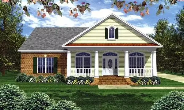 image of colonial house plan 5876