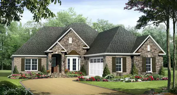 image of french country house plan 7027