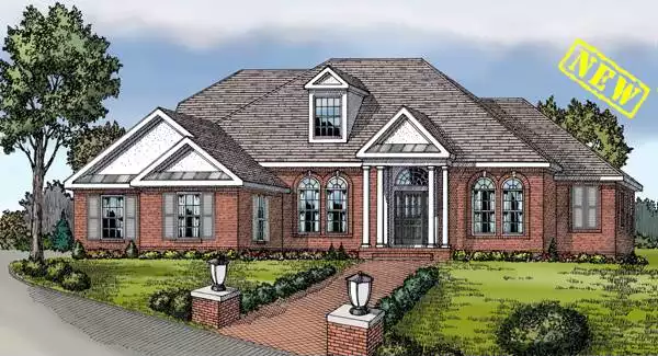 image of colonial house plan 5607