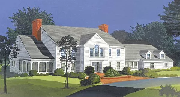 image of colonial house plan 7906