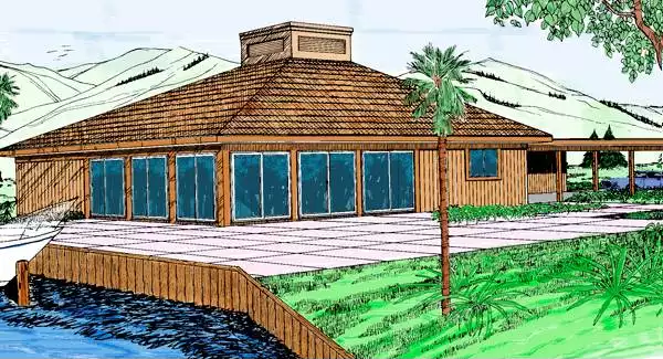 image of beach house plan 3825