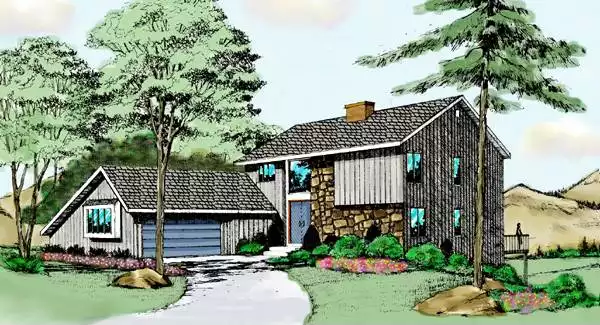 image of contemporary house plan 3834