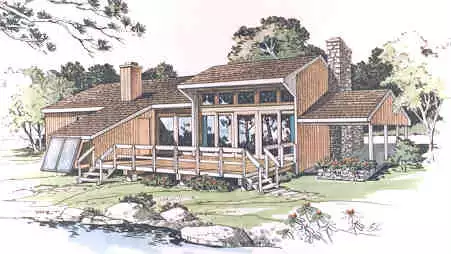 image of beach house plan 3905