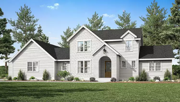 image of french country house plan 2380