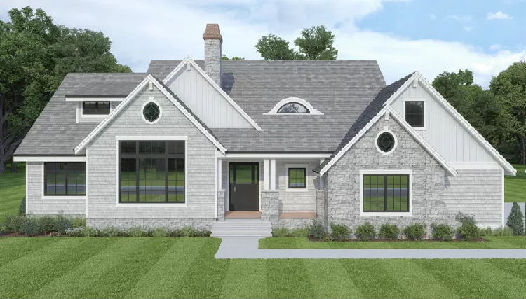 image of 2 story cape cod house plan 8853