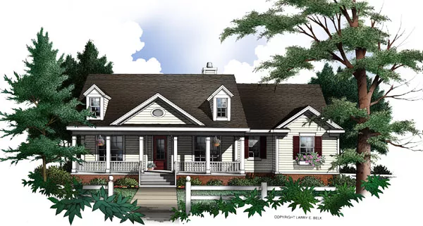 image of colonial house plan 8478