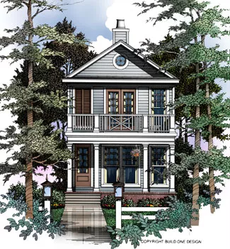 image of beach house plan 8399