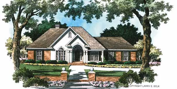 image of colonial house plan 8400