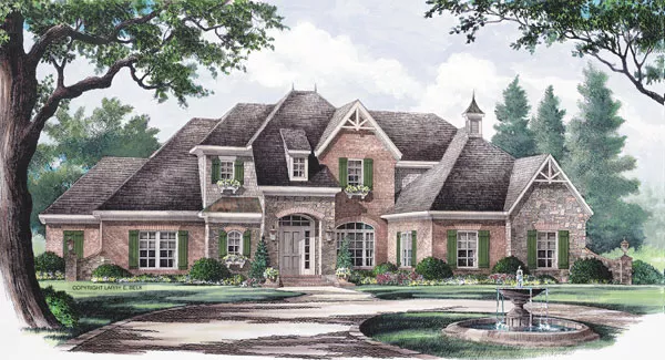 image of french country house plan 8422