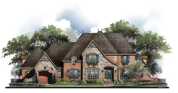 image of french country house plan 8361