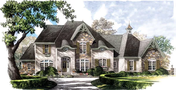 image of french country house plan 8383