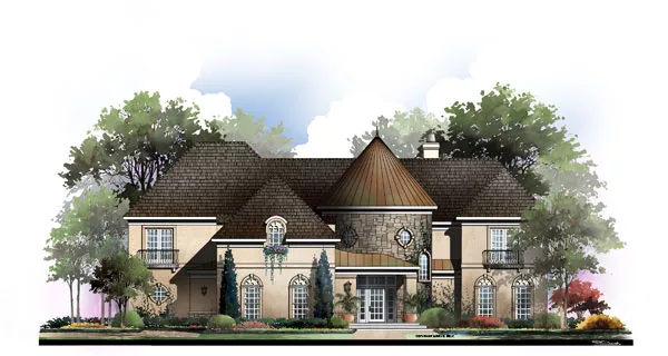 image of french country house plan 8375