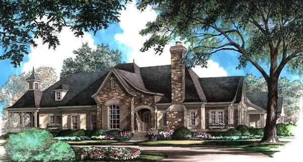 image of french country house plan 8380