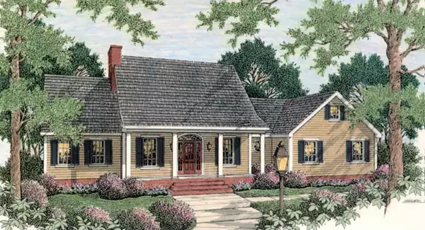 image of colonial house plan 5140