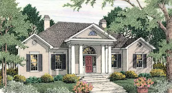 image of colonial house plan 5313