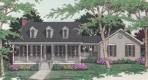 image of cape cod house plan 3470