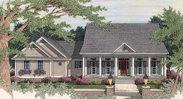 image of colonial house plan 3501
