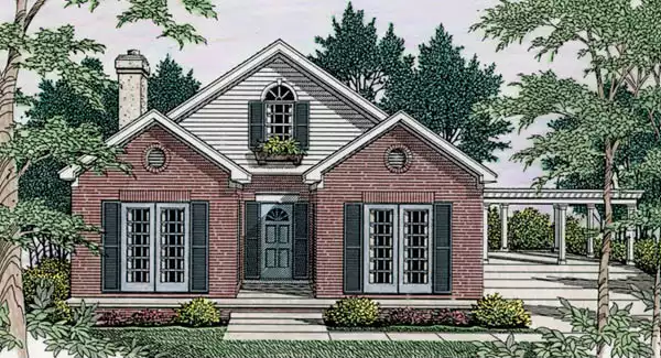image of colonial house plan 3534