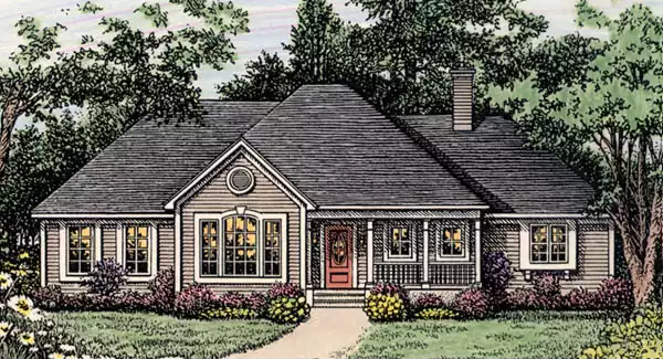 image of colonial house plan 3538
