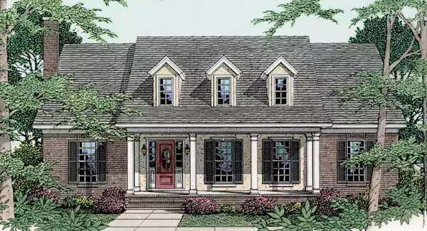 image of cape cod house plan 3546