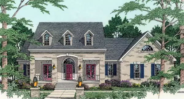 image of colonial house plan 3618