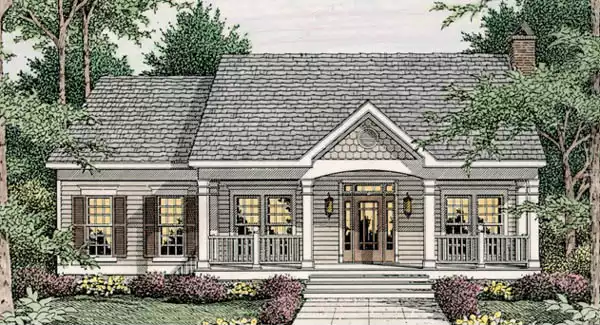 image of colonial house plan 3621