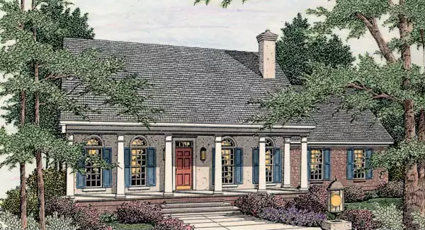 image of colonial house plan 3658