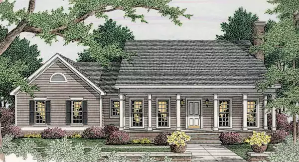 image of ranch house plan 3666