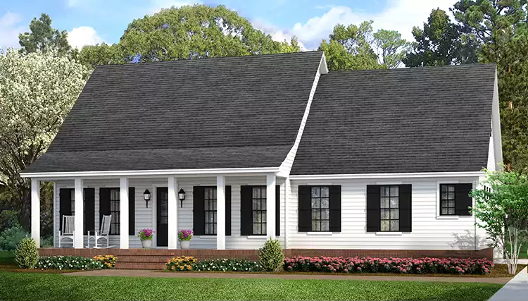 image of french country house plan 3420