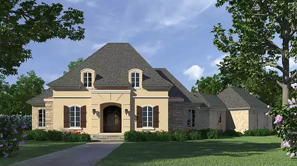 image of french country house plan 4921