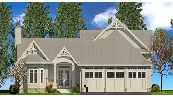 image of 2 story colonial house plan 3406