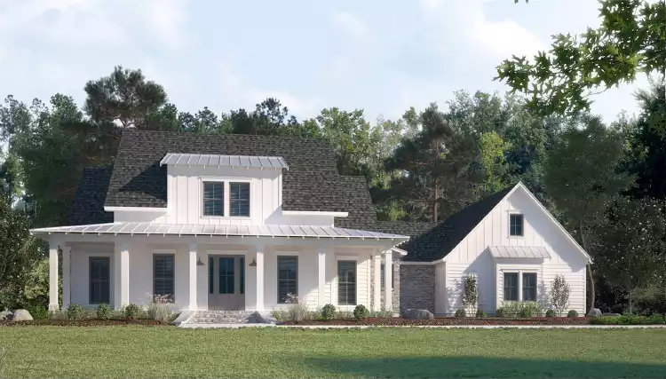image of 2 story farmhouse plans with porch plan 4288