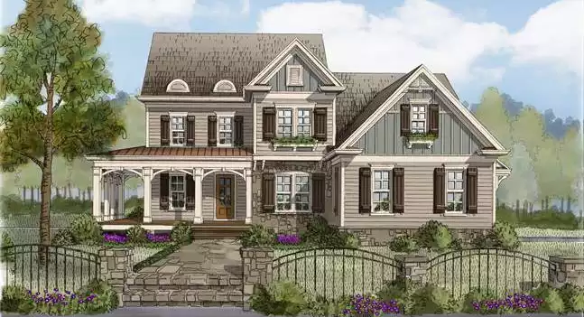 image of 2 story cape cod house plan 2032