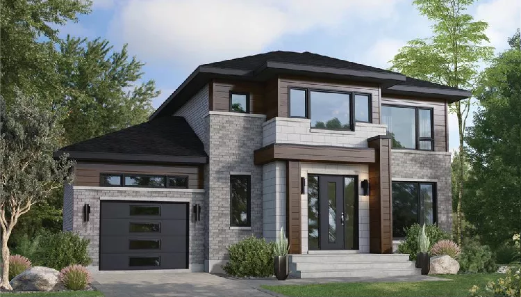image of contemporary house plan 9894