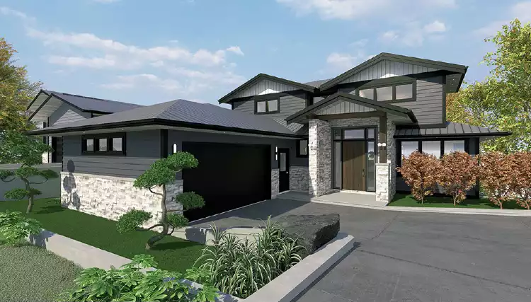 image of 2 story contemporary house plan 9117