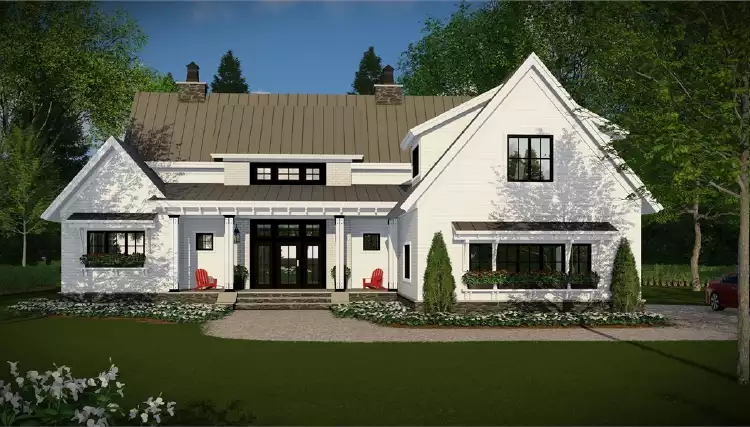 image of transitional house plan 3030