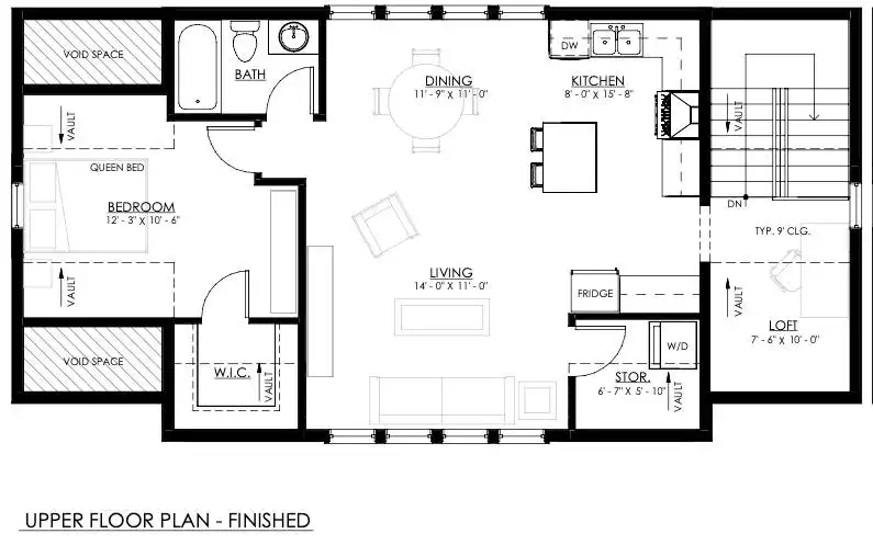 Optional Finished 1 Bedroom Apartment