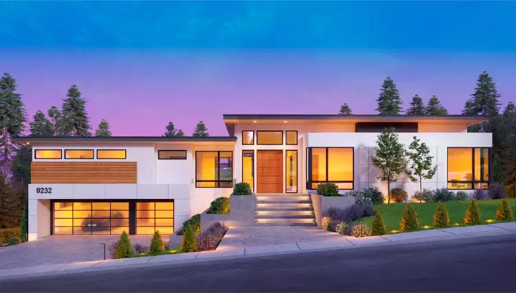 image of contemporary house plan 4212