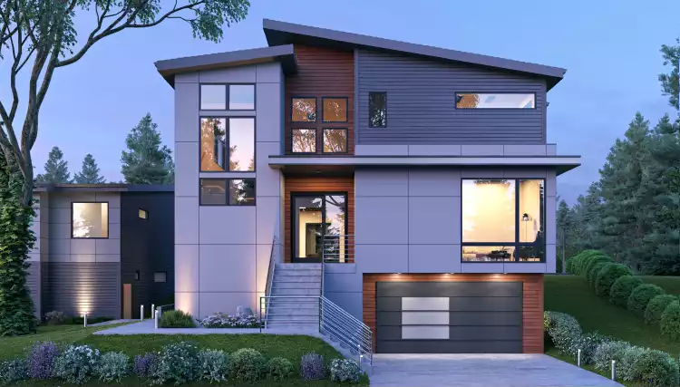 image of contemporary house plan 1209