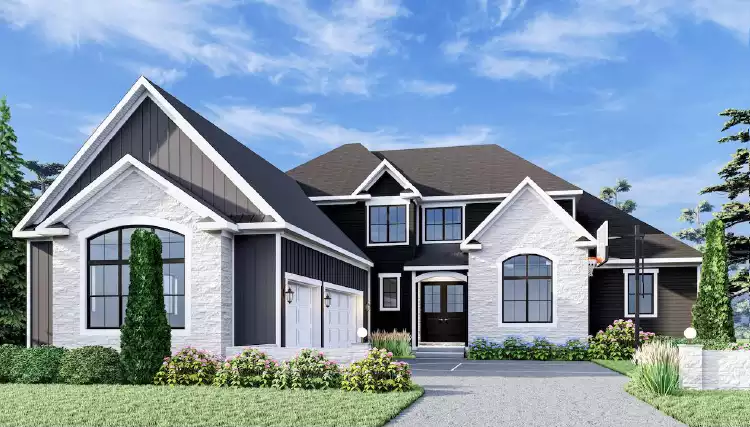 image of 2 story traditional house plan 6721