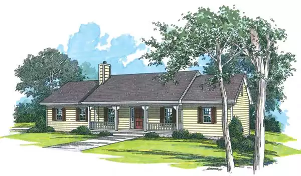 image of southern house plan 1524