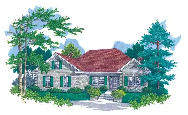 image of colonial house plan 7755