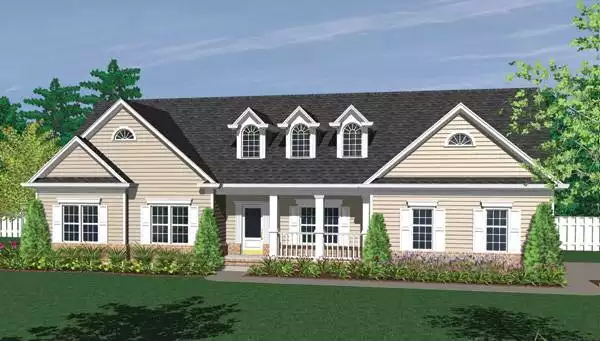 image of colonial house plan 7734