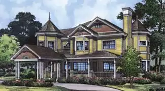 image of victorian house plan 4077