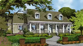 image of colonial house plan 4144