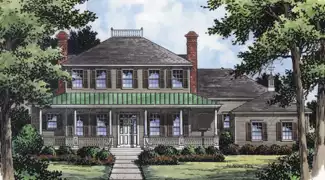 image of colonial house plan 4145