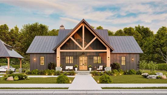 Beautiful Farmhouse with Timber Accents