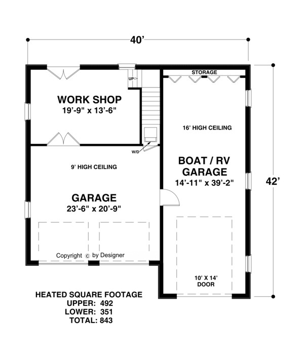 Lower Level Floorplan image of Boat-RV Garage