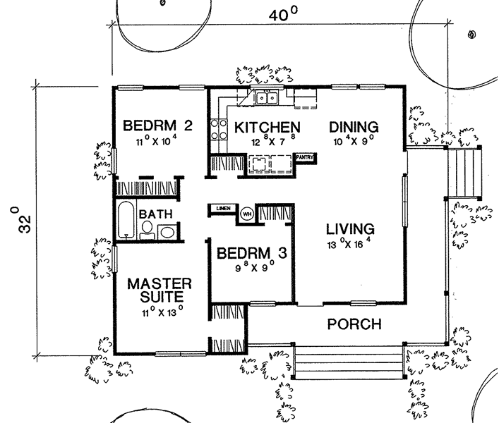 The Ledbetter 5561 3 Bedrooms and 1.5 Baths The House Designers