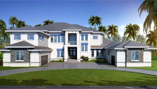 Gorgeous Front View with Two Garages